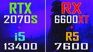 RTX 2070 SUPER + INTEL i5 13400 vs RX 6600XT + RYZEN 5 7600  PC GAMES TEST 
