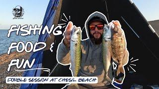 Chesil Beach Double session of Food Fish & Fun  Fishing with Wayne  At The Mighty Chesil Beach