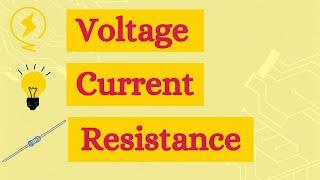 Voltage Current and Resistance Explained  3D Animation