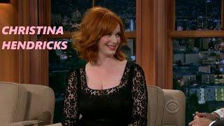 Christina Hendricks plays the accordion shamelessly with Craig Ferguson