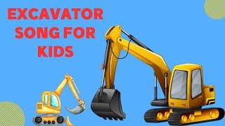 Excavator Song for Kids Mighty Machines and Construction Fun  Sing & Learn with Animated Trucks