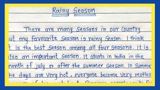 Write an essay on Rainy Season  Rainy Season Essay in English 