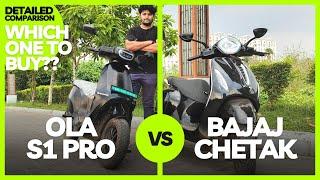 Ola S1 Pro vs Bajaj Chetak I Electric scooter comparison