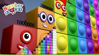 Looking for Numberblocks Step Squad 783 to 11000 to 11000000 BIGGEST Learn to Count Big Numbers