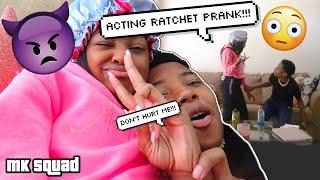 ACTING RATCHET PRANK ON MYKEL  I REALLY GET MAD