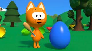 Learn colors with Kitty Kote  Fun Yummy game with Surprise EGGS for kids