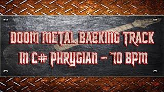 Doom Metal Backing Track Bass & Drums in C# Phrygian  70 BPM HQHD