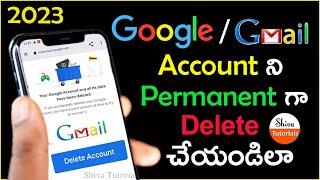 How to delete google account in telugu how to delete gmail account in telugu 2023 Shiva Tutorials