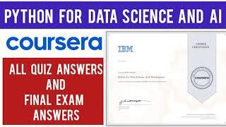 Coursera Python For Data Science and AI Development Quiz Answers  Final Exam Answers