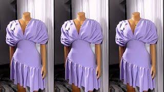 How to Cut and Sew this Beautiful Dress with Draping