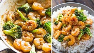  Easy Honey Garlic Shrimp & Broccoli  {6 Ingredients  10 Minutes}