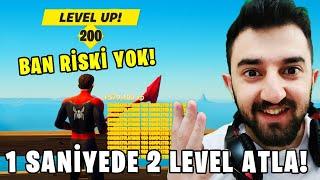 HEMEN YAP 1 SANİYEDE 2 LEVEL ATLA BAN RİSKİ YOK Fortnite Türkçe