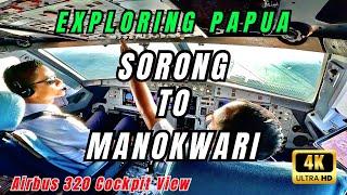 A 320 COCKPIT VIEW TAKEOFF AND LANDING  EXPLORING PAPUA - Menikmati pemandangan Indonesia Timur