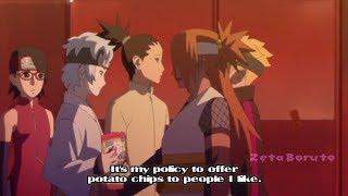 Chocho and Mitsuki  Chocho gives potato chips to Mitsuki - Boruto Funny Moments English sub