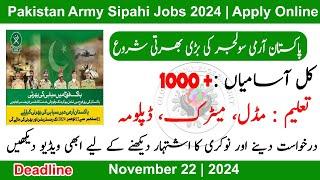 Pak Army New Soldier Jobs 2024  Join Pak Army as Soldier  Pak Army Soldier Jobs 2024 Online Apply