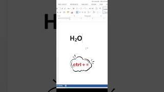 Creating Chemical Formulas with H2O in MS Word  Easy Tutorial #shorts