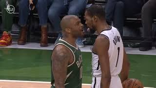 Kevin Durant and PJ Tucker bout to throw hands  - game 3 nets vs bucks #NBA