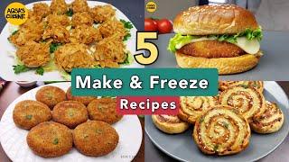 Make & Freeze 5 Snacks Recipes For Iftar by Aqsas Cuisine Burger Patty Chicken Patties Cutlets