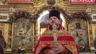 Проповедь настоятеля Спасского храма иерея Димитрия Полещука на Божественной Литургии.