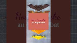 How to make an #origami bat for Halloween 