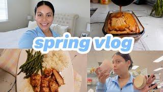 Spring Vlog  marshalls shopping easy TikTok dinner recipe UFC 300 baking