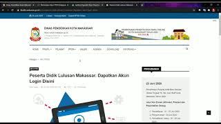 Cara Memperoleh akun PPDB Online Makassar 2020 untuk lulusan Makassar