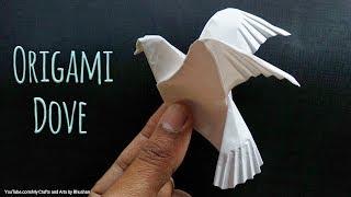 Tutorial on Origami Dove  or Pigeon  How to make an origami bird easily