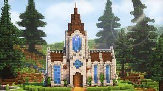 Minecraft How to Build a Medieval Church Tutorial