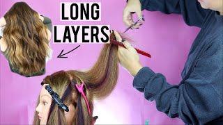 HOW TO CUT LONG LAYERS LIKE A PRO  BEGINNER FRIENDLY HAIRCUTTING TUTORIAL