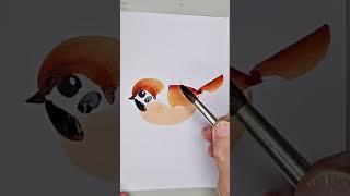 #shorts how to paint a sparrow