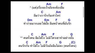 คอร์ดเพลง คนทั้งคน ไท ธนาวุฒิ แบบง่าย