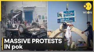 Pakistan Massive protests in Pakistan Occupied Kashmir PoK  Protester-police clashes turn ugly