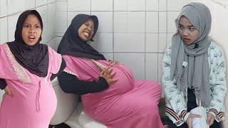 DRAMA PARODY IBU HAMIL MELAHIRKAN BAYI CANTIK SENDIRI DI DALAM TOILET