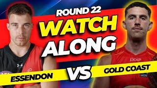 ESSENDON vs GOLD COAST  Round 22 2024 LIVE AFL Watchalong