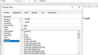 Tutorial Excel Membuat Tanda Titik Dua  di Spreadsheet