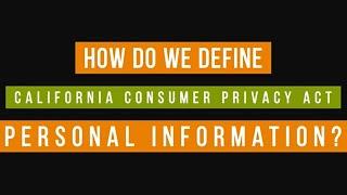 How Does CCPA Define Personal Information?