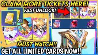 CLAIM FAST GET 32 ADVANCE TICKETS TO UNLOCK ALL LIMITED CARDS  SILVANNA GALLERY EVENT - MLBB