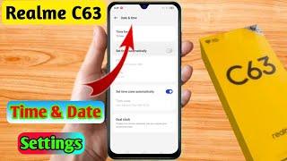 how to set date and time in realme c63  realme c63 me date and time set kaise kare