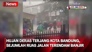 Hujan Deras Terjang Kota Bandung Sejumlah Ruas Jalan Terendam Banjir