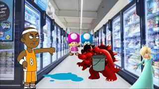 Dark Pin Bowser Pours Water on the Floor at Lidl StoreGrounded