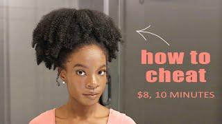 EASIEST CHEAPEST MOST NATURAL FAKE PUFF TUTORIAL Easy Hairstyling For Short Natural Hair