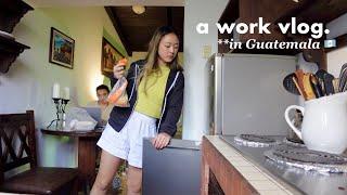 VLOG A day of remote work in Antigua Guatemala ‍  Zoom calls in the sun coffee and free yoga
