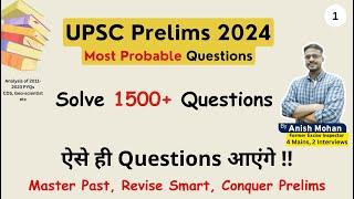 Previous Year Question Analysis 2011 - 2023  UPSC Prelims 2024  Most Probable Questions