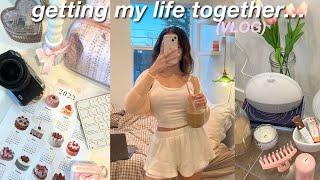getting my life together & RESET VLOG  lots of deep cleaning productivity + organizing my room
