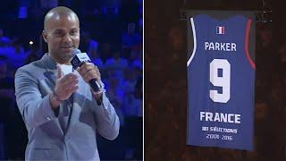 Spurs Legend Tony Parker Jersey Retirement Ceremony & Speech in the French National Team