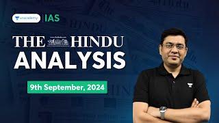 The Hindu Newspaper Analysis LIVE  9th September 2024  UPSC Current Affairs Today  Mukesh Jha