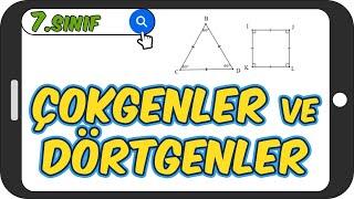 Çokgenler ve Dörtgenler  Güncel Anlatım  7.Sınıf Matematik #2023