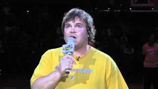 Jack Black Sings the National Anthem at Sparks Game