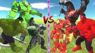 Team GREEN Hulk VS Team RED Evil Hulk - Hulk Rescue Battle - EPIC SuperHeroes War