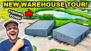 FULL TOUR of My 2 NEW WAREHOUSES 10 Acres Fishing Pond Full Bar and More